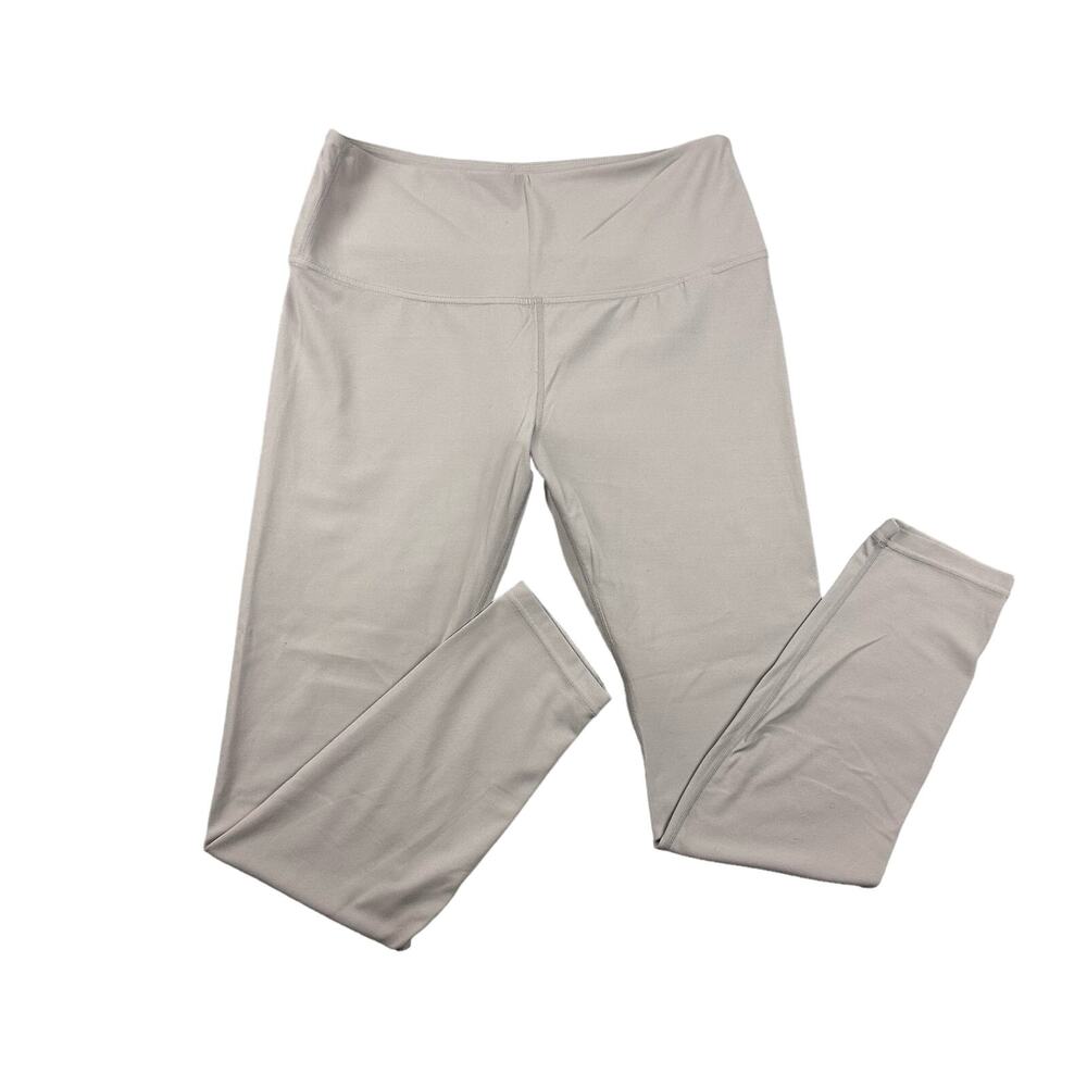 Roots High Waisted Leggings Women Large Taupe Gray Excellent Activewear 02436